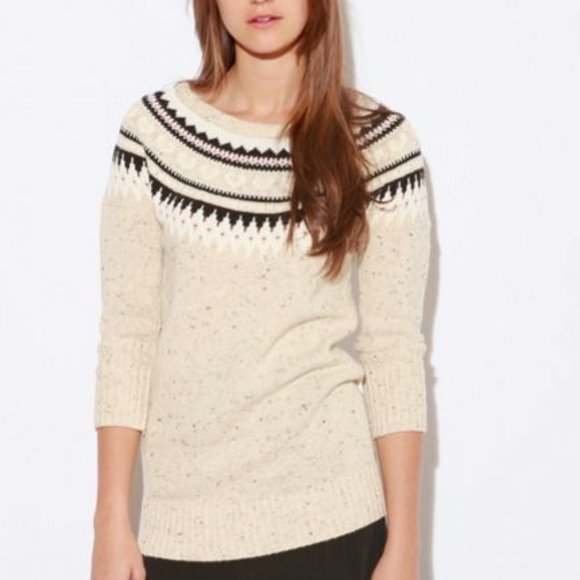 UO Cooperative Fair Isle Knit Pullover Sweater - Picture 1 of 7